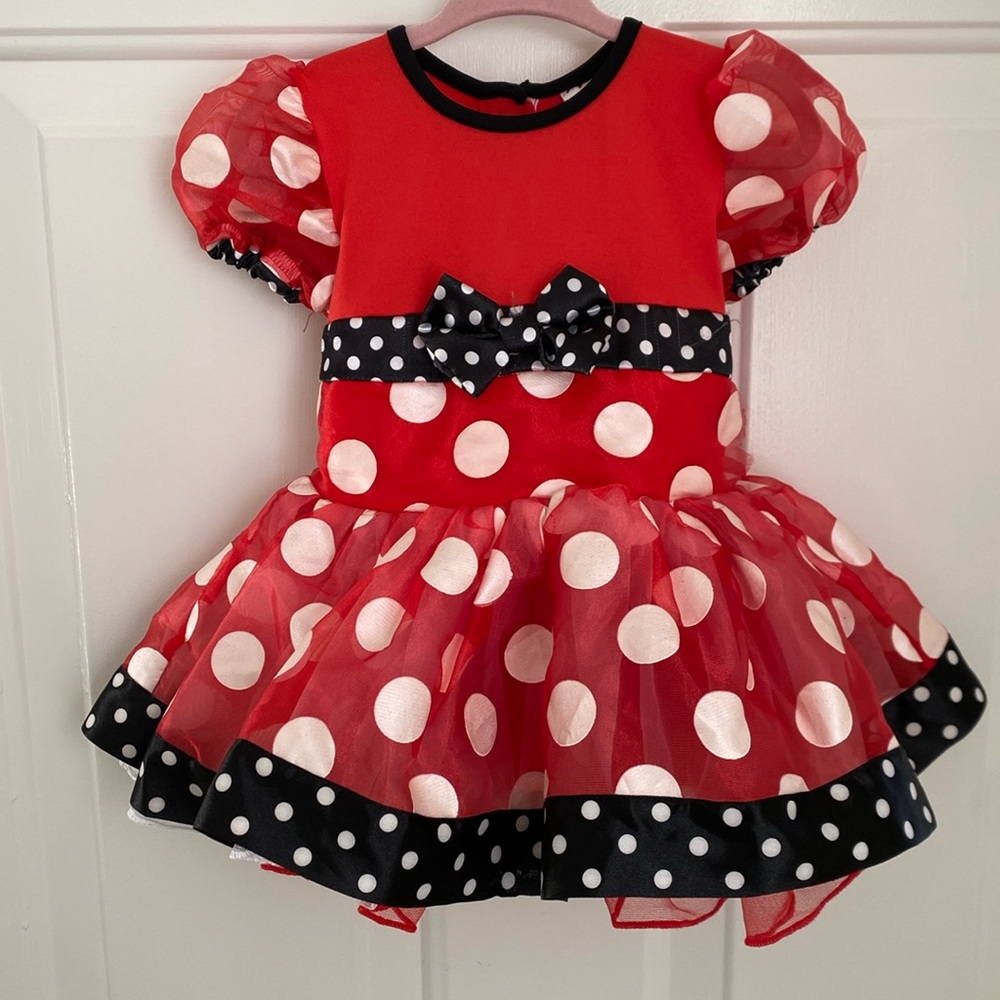 Fancy Disney Minnie Mouse Dressy Taffeta Dress 12-18 Months - Halloween Costume